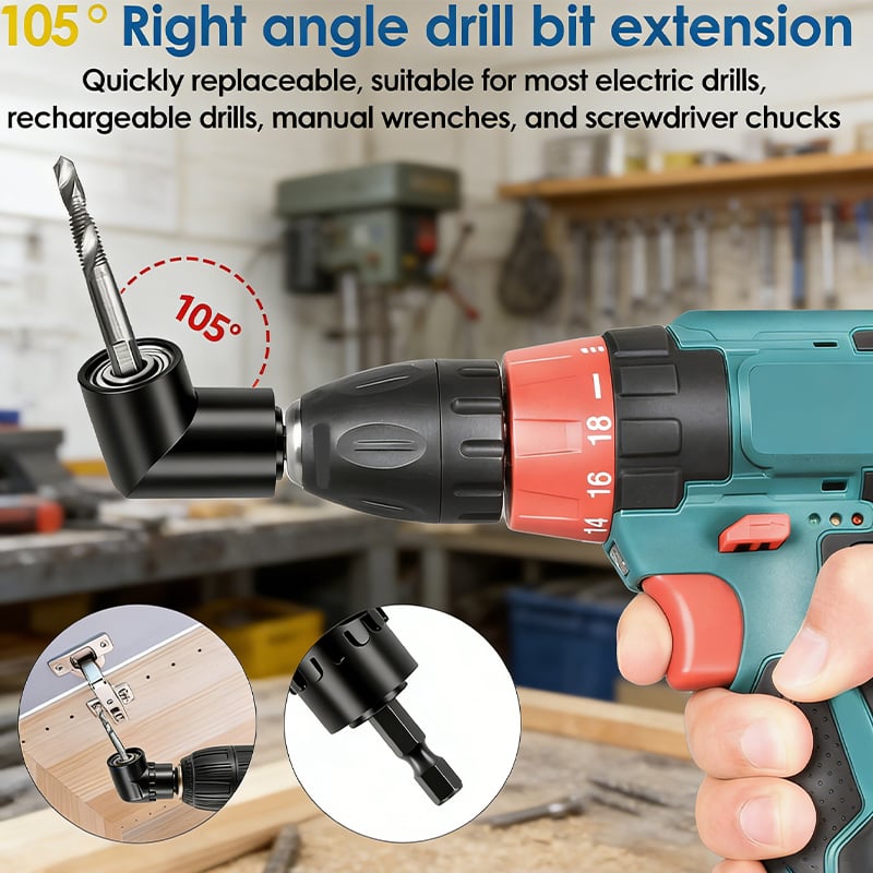 Drill machine angle attachment with accessory set | Stornfield