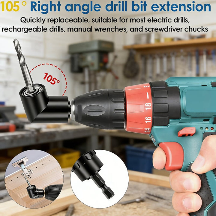 Drill machine angle attachment with accessory set | Stornfield