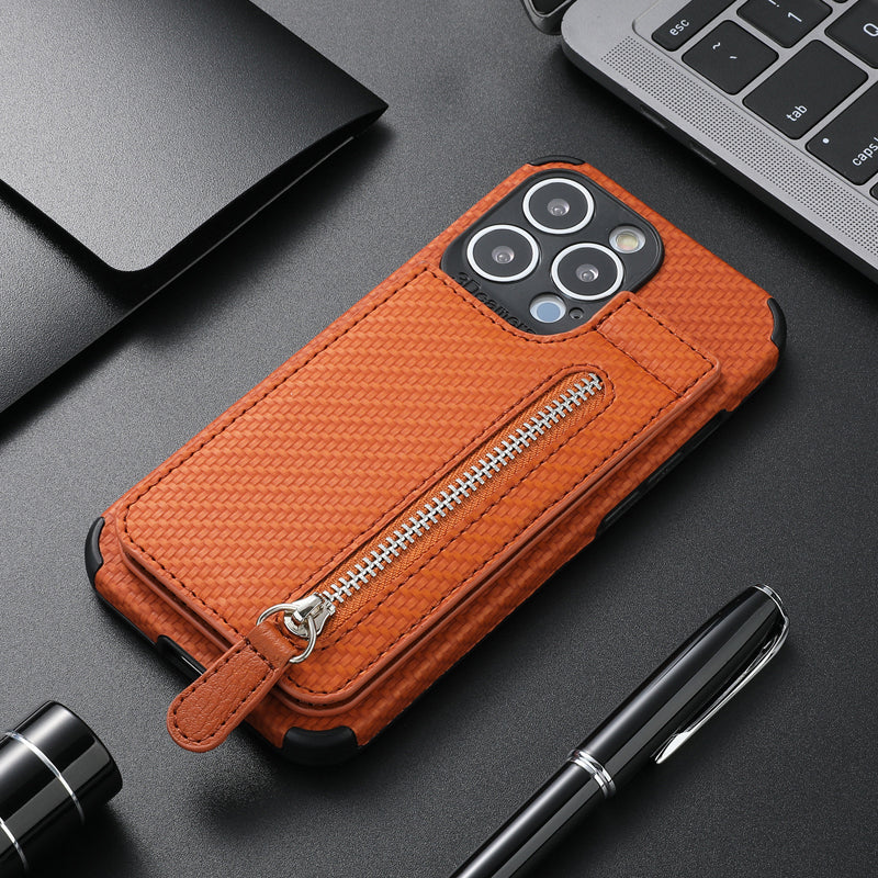 Magnetic zipper wallet case with credit card holder | Stornfield