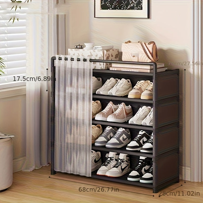 Foldable shoe rack with dust protection 4–7 levels | Stornfield