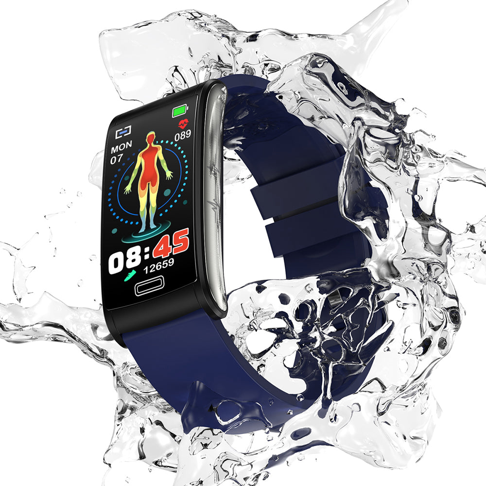 Stornfield | Bracelet Intelligent 3-Canaux EKG Tension Artérielle Oxygène Sanguin Sucre Sanguin Détection du Sommeil