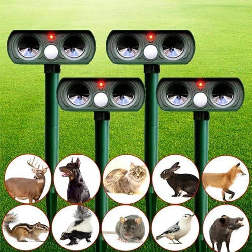 Stornfield | Répulsif à ultrasons solaire avec capteur infrarouge étanche répulsif pour animaux