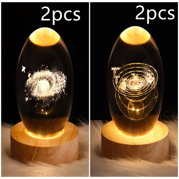 3D Galaxy Crystal Ball LED Night Light | Stornfield