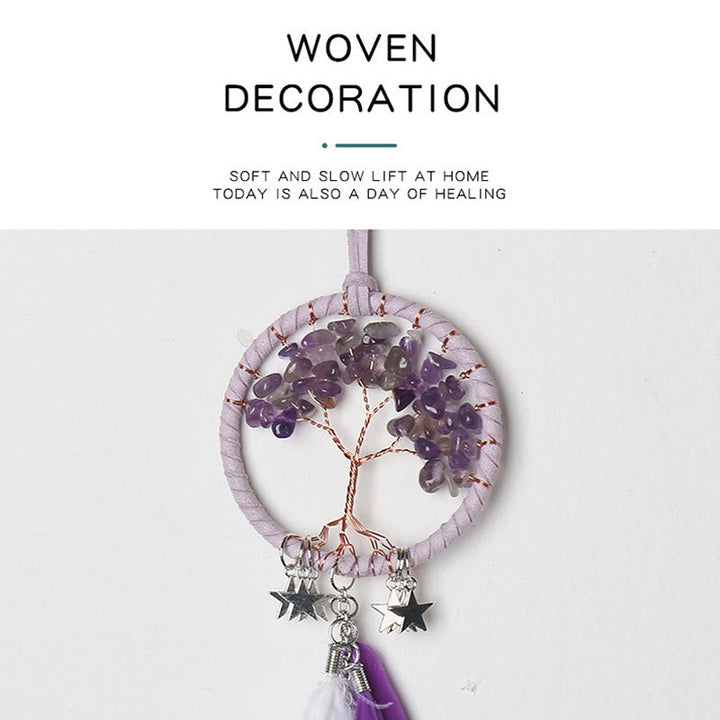 Stornfield | Frendorf Tree of Life Gemstone Dream Catcher Hanging Jewelry