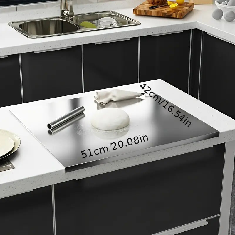 Double-sided cutting board made of stainless steel – Non-slip & hygienic | Perfect for the kitchen | Stornfield