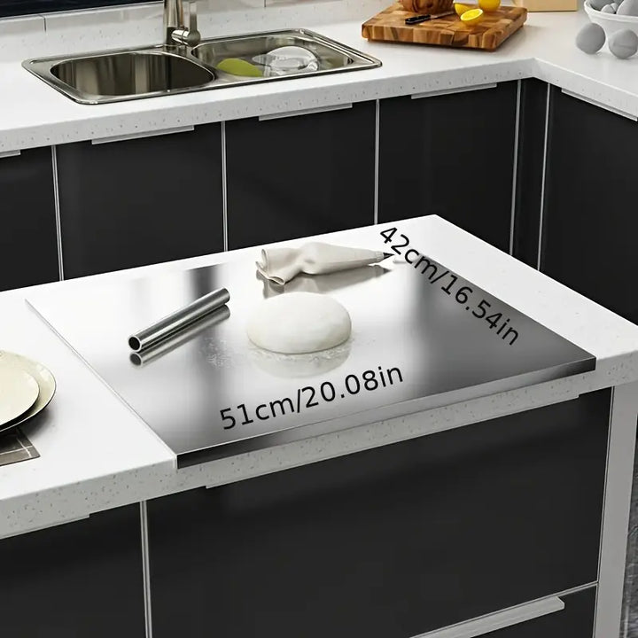 Double-sided cutting board made of stainless steel – Non-slip & hygienic | Perfect for the kitchen | Stornfield