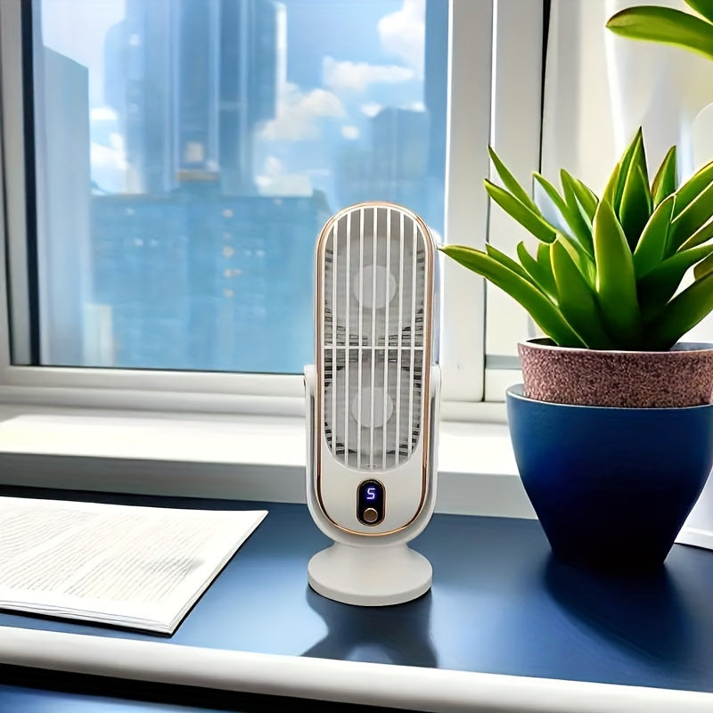 Portable Air Conditioner Fan - Large Battery, Dual Motor, 5-Speed Air Cooler with 720° Surround Air Blower - Ideal for Office, Camping, Outdoor RV, USB Fan - Great Gift for Thanksgiving, Halloween, Christmas | Stornfield