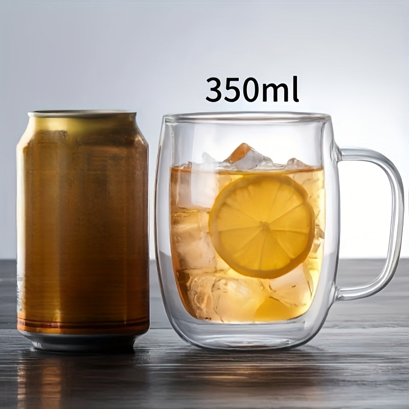 ThermoSip Double-Walled Glass Mug – Borosilicate Glass, Heat Resistant & Elegant | Stornfield