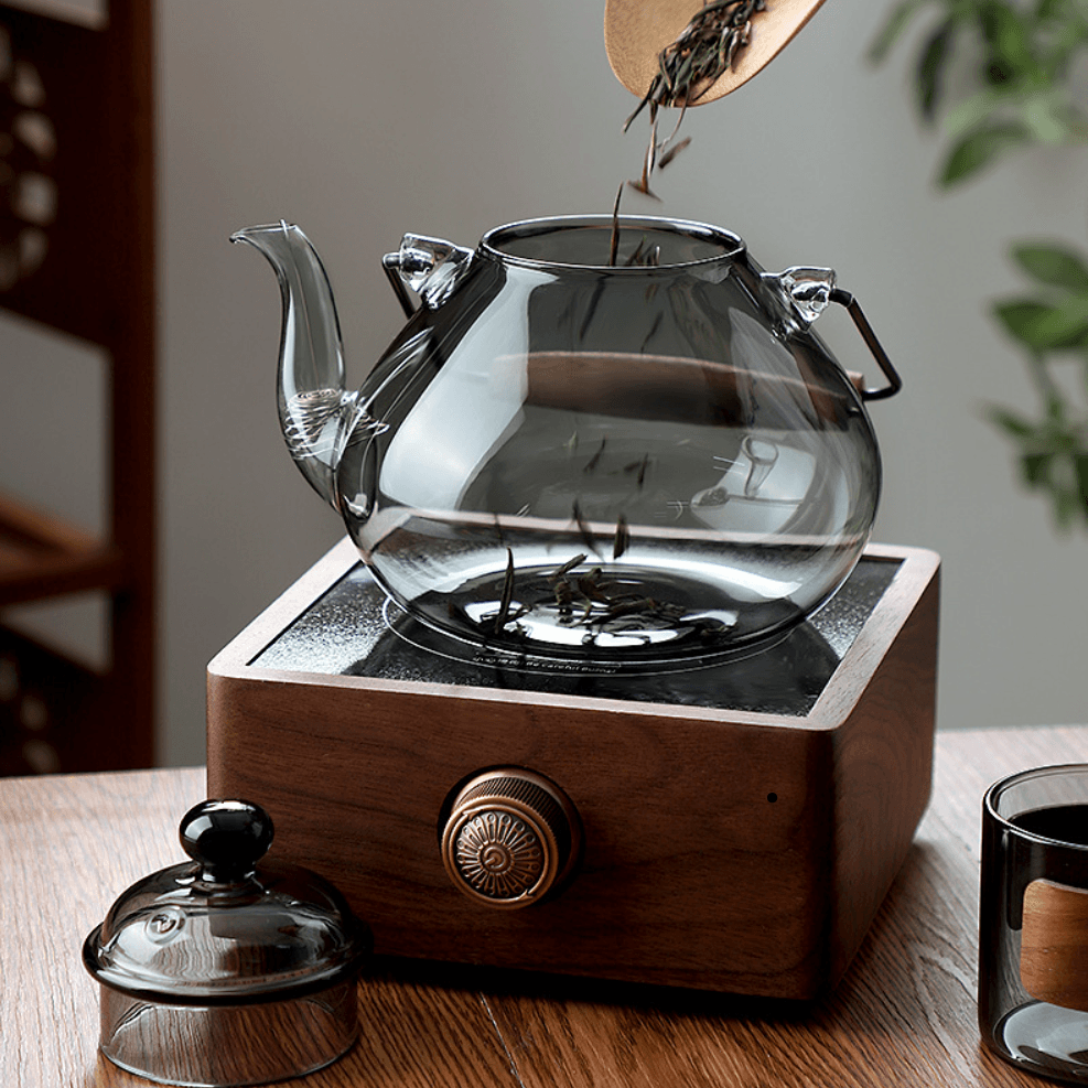 Wood And Glass Fusion Tea Cups Set | Stornfield