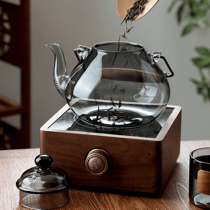 Wood And Glass Fusion Tea Cups Set | Stornfield