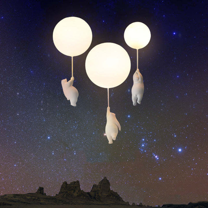 SkyDream Kids Ceiling Lamp with Bear and Balloon - Playful Design and Energy-Efficient LED Lighting | Stornfield