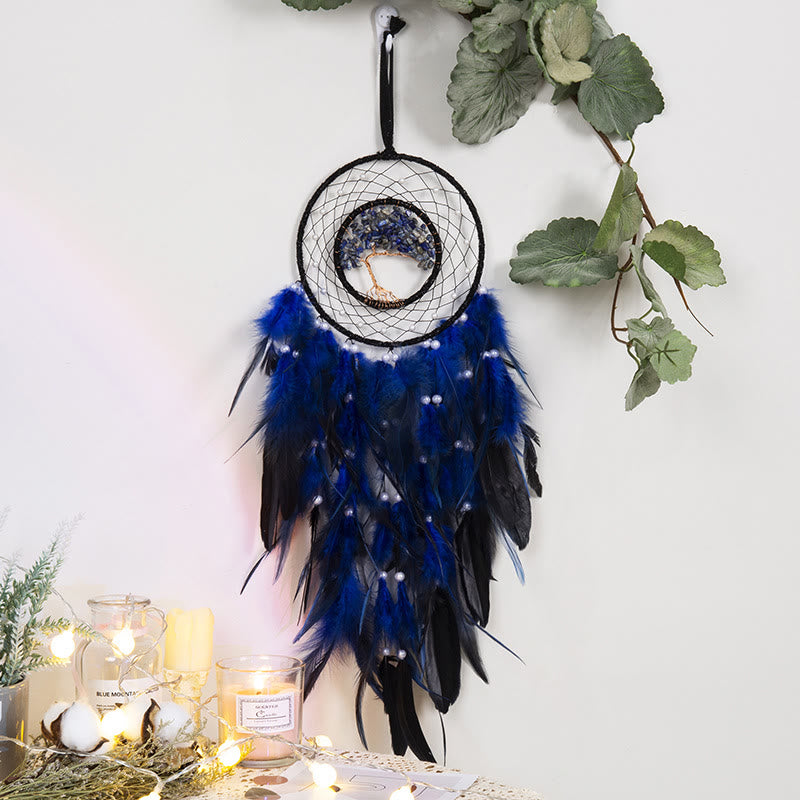Stornfield | Frendorf Tree of Life Crystal Feather Sparkle Dream Catcher