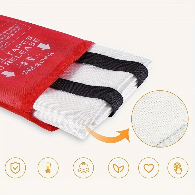 Fireproof Fiberglass Fire Blanket – Compact Safety Blanket for Home, Kitchen, and Car | Stornfield