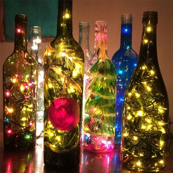 Led Bottle Light Cork Night Light DIY Decor | Stornfield