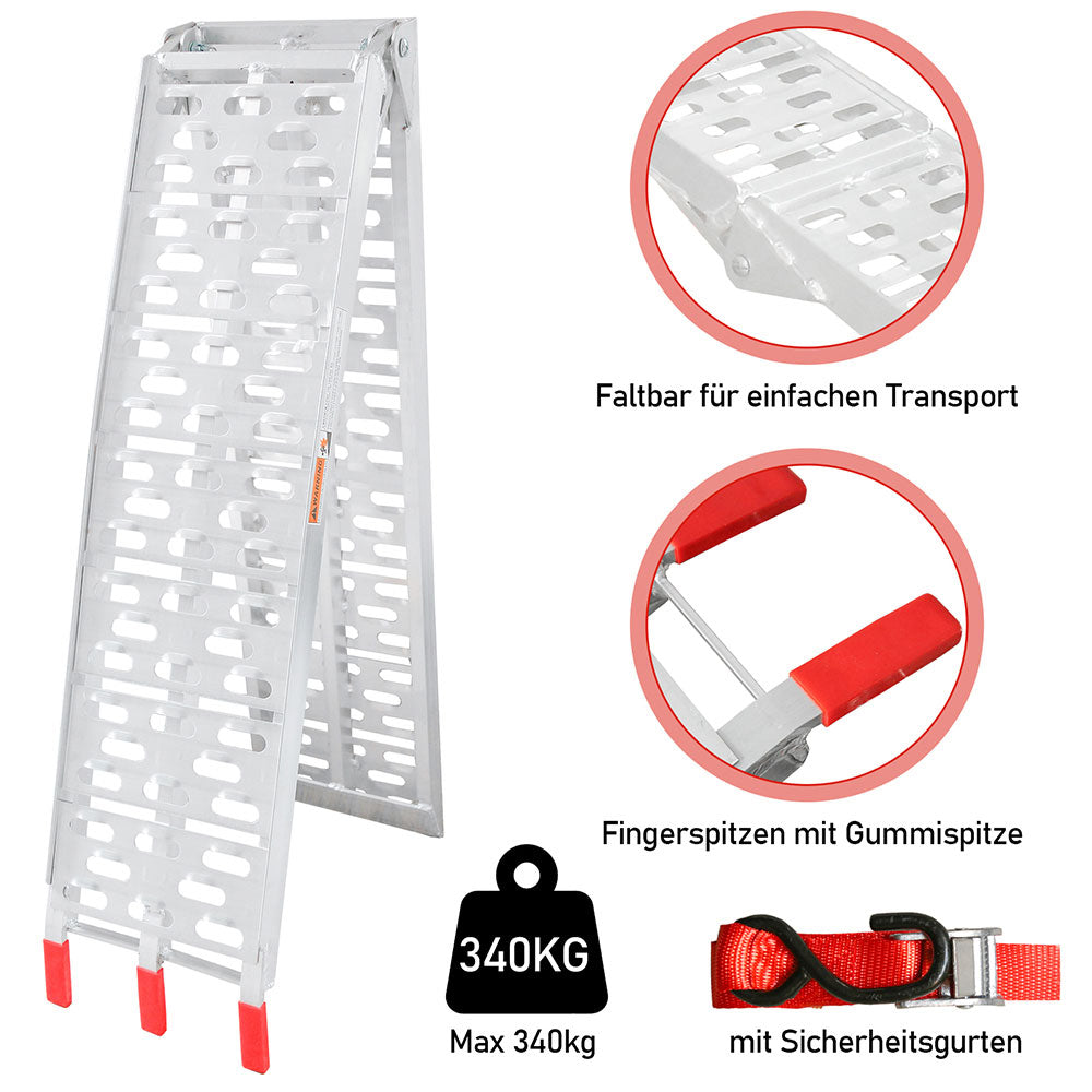 Folding Ramp 340kg Folding Aluminum Loading Ramp Motorcycle | Stornfield