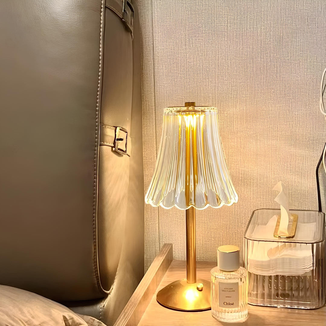 Golden Crystal Table Lamp - Aurora Luxe | Stornfield