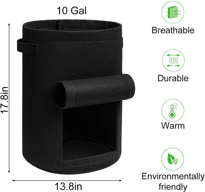 Stornfield | 5/7/10/15 Gallon Potato Planting Growing Thickened Nonwoven Plant Fabric Pot Nursery Bags for Home Gardening