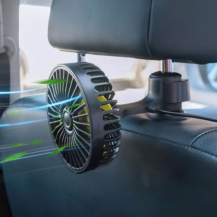 Portable Car Fan Cooler with USB and 3 Wind Settings | Stornfield