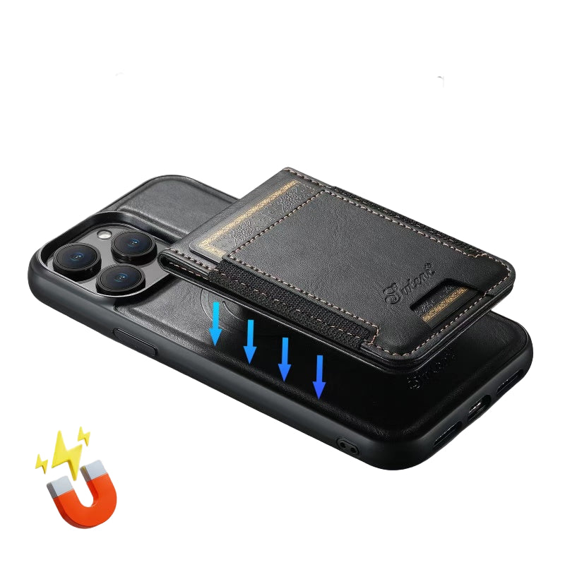 Stornfield | Shockproof PU Leather Phone Case with Card Holder for iPhone
