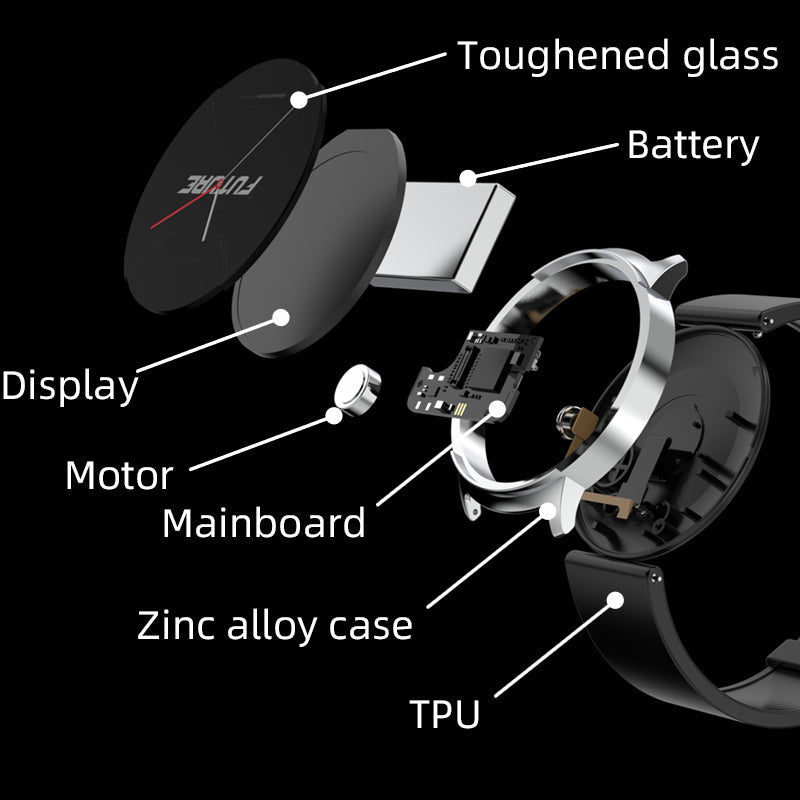Stornfield | BCKS02 Blood Glucose Monitor Blood Oxygen Blood Pressure Heart Rate Bluetooth Smartwatch