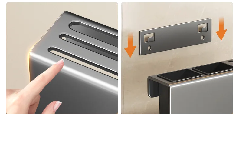 ChefSpace Wall-mounted Knife Holder with Cutting Board Storage – Stainless Steel Stornfield