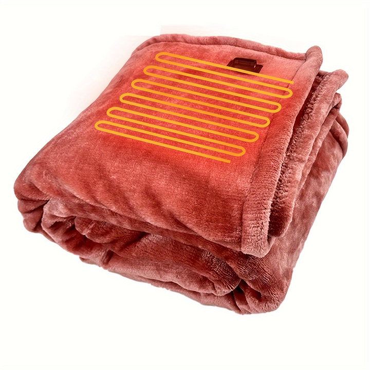 12V Heated Car Stornfieldanket - Soft Flannel Stornfieldanket with Overheat Protection for Car and Camping | Stornfield