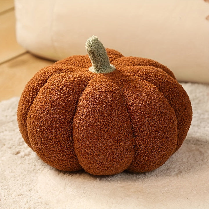 Soft Plush Pumpkin Cushion - Decorative Video Game Plush Toy for Children 0-3 Years, Perfect for Halloween | Stornfield