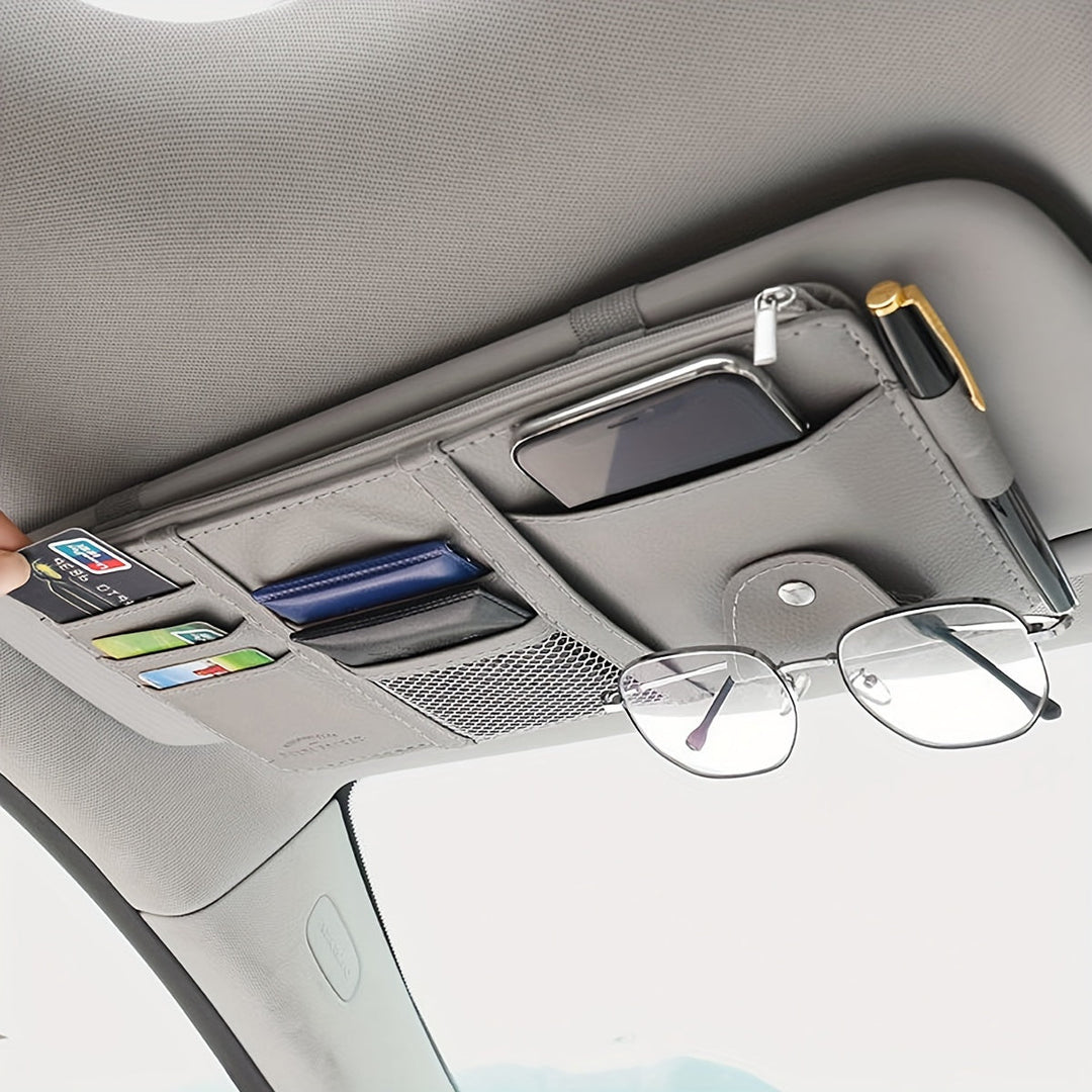 Sunscreen Organizer Car made of PU Leather | Stornfield