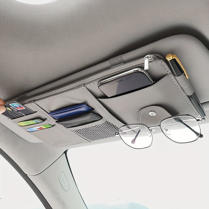 Sunscreen Organizer Car made of PU Leather | Stornfield