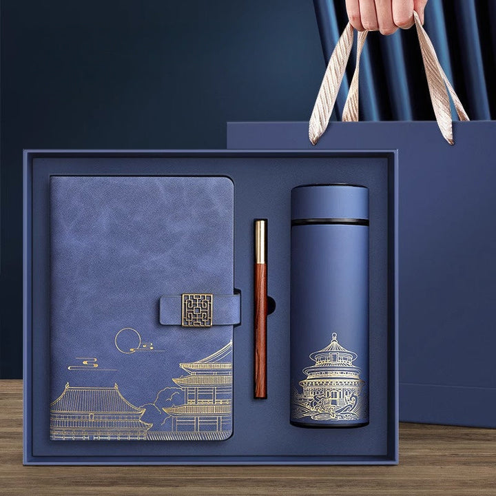 Imperia Luxe Gift Set – Notebook, Thermos Bottle and Pen in Gift Box | Stornfield