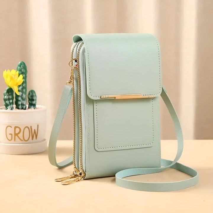 Soft Leather Shoulder Bag with Anti-Theft Protection - SafeTouch | Stornfield