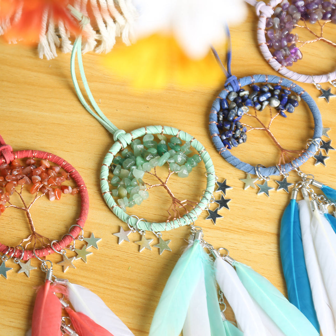 Stornfield | Frendorf Tree of Life Gemstone Dream Catcher Hanging Jewelry