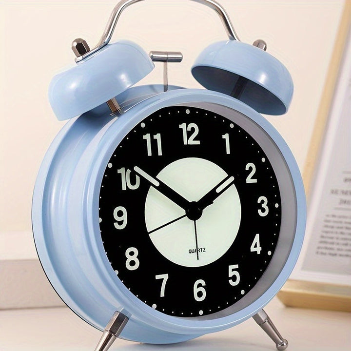 Stornfield | LuminousTime - Elegant Metallic Alarm Clock with Soft Lighting for Peaceful Mornings and Evenings