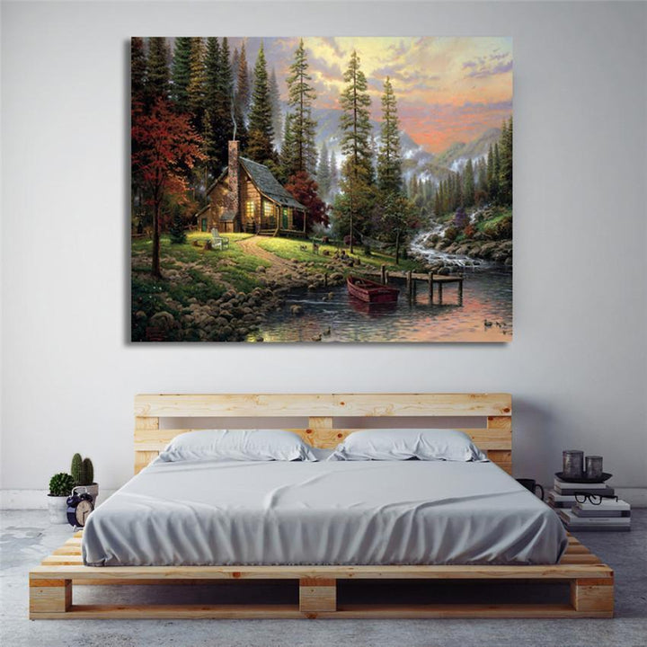 Lakeside Cabin - Van-Go Paint by Number Kit | Stornfield