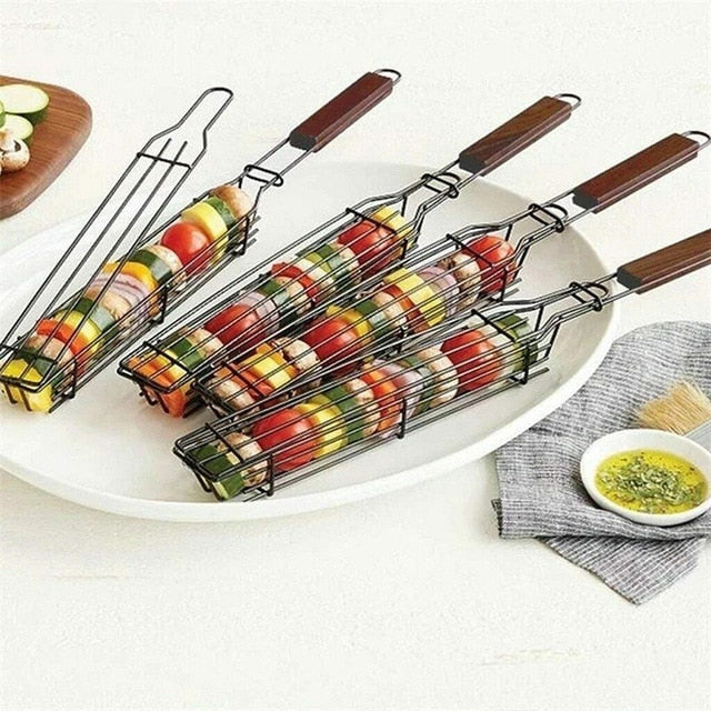 Camping Barbecue BBQ Grilling Basket Outdoor Portable Nonstick Grill | Stornfield