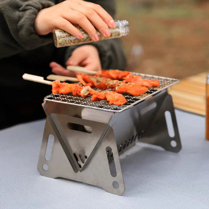 Camping Barbecue Grill Portable Folding Stainless Picnic BBQ Rack | Stornfield