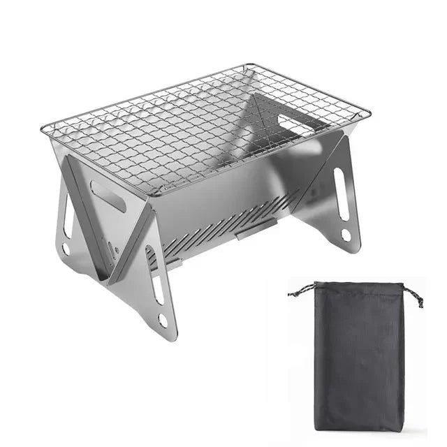 Camping Barbecue Grill Portable Folding Stainless Picnic BBQ Rack | Stornfield