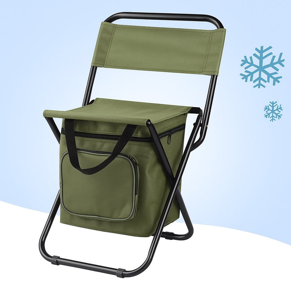 ChillPack Outdoor Chair – Folding Camping Chair with Backrest and Integrated Cooler Bag | Stornfield