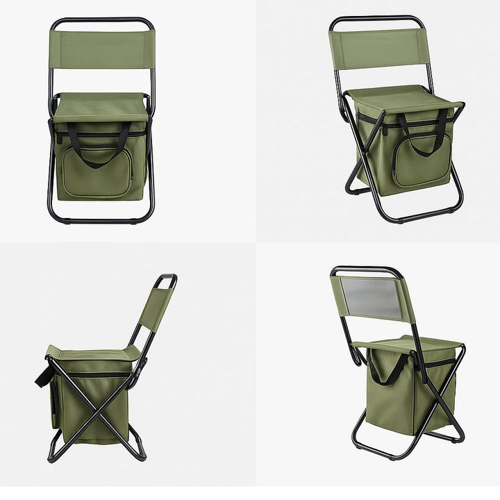 ChillPack Outdoor Chair – Folding Camping Chair with Backrest and Integrated Cooler Bag | Stornfield