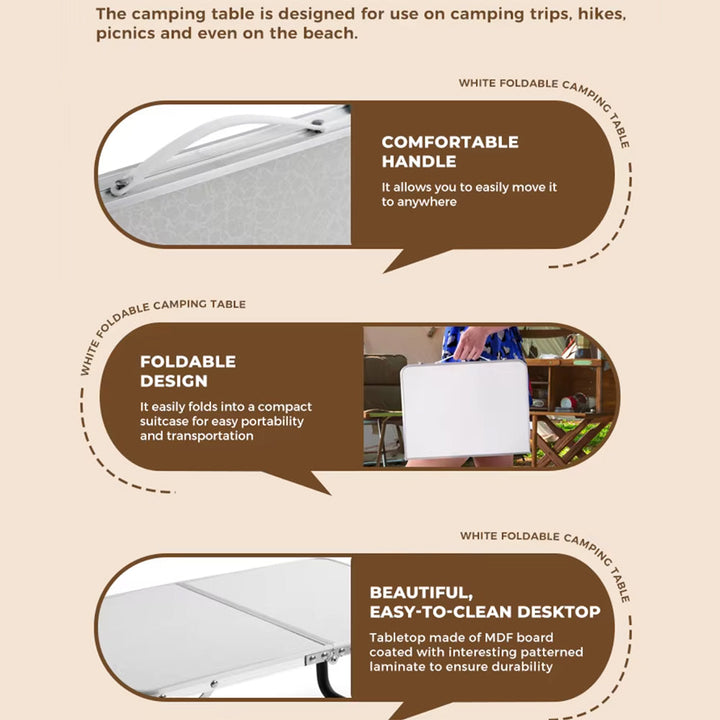 Foldable lightweight camping table made of aluminum | Stornfield