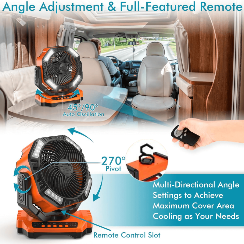 3 In 1 Cordless Camping Fan | Stornfield