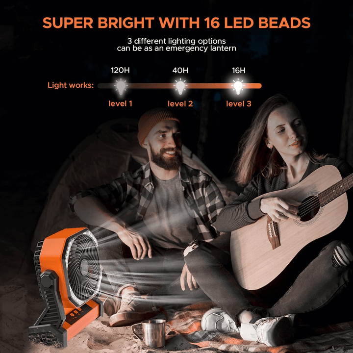 3 In 1 Cordless Camping Fan | Stornfield