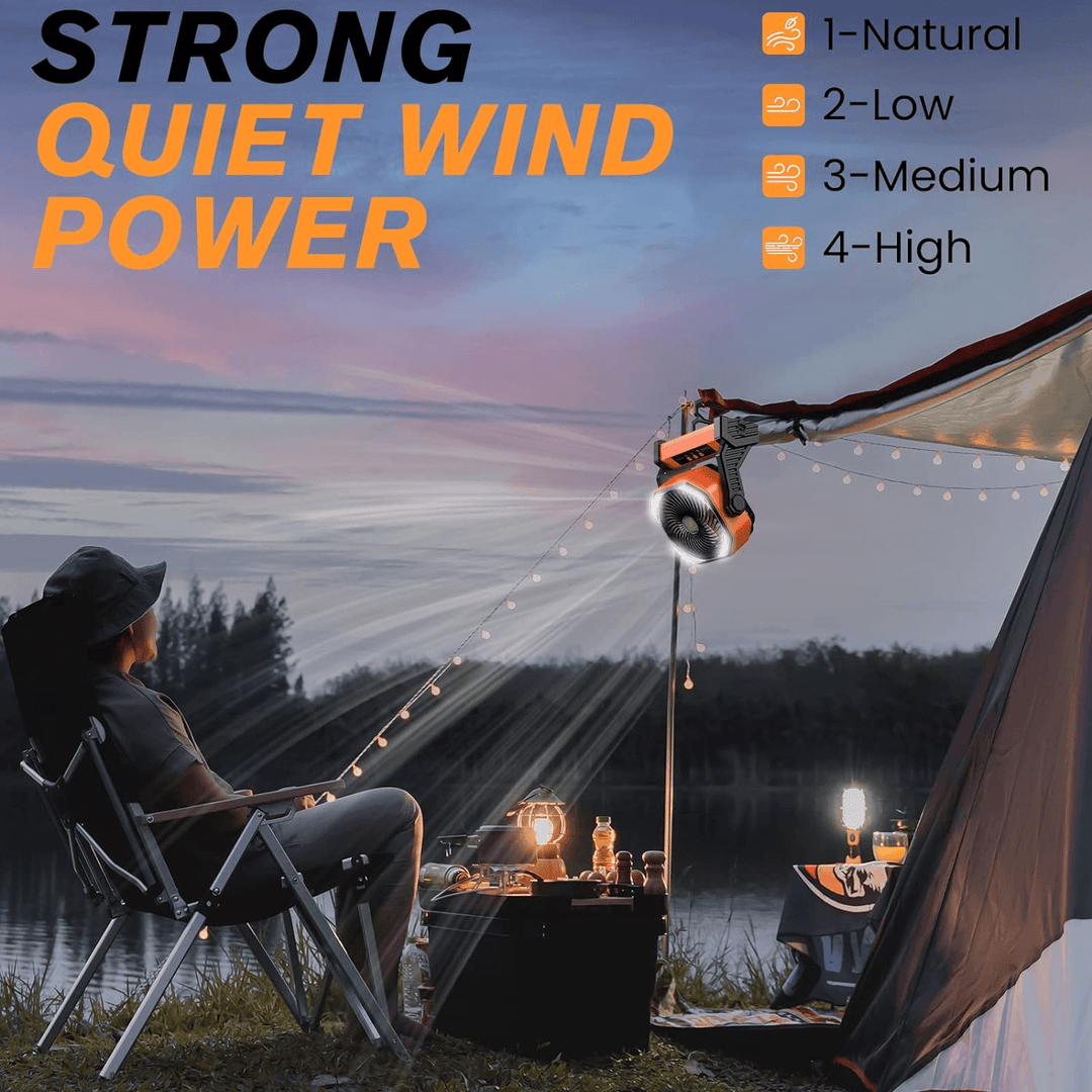3 In 1 Cordless Camping Fan | Stornfield