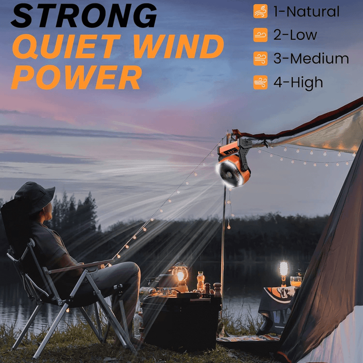 3 In 1 Cordless Camping Fan | Stornfield