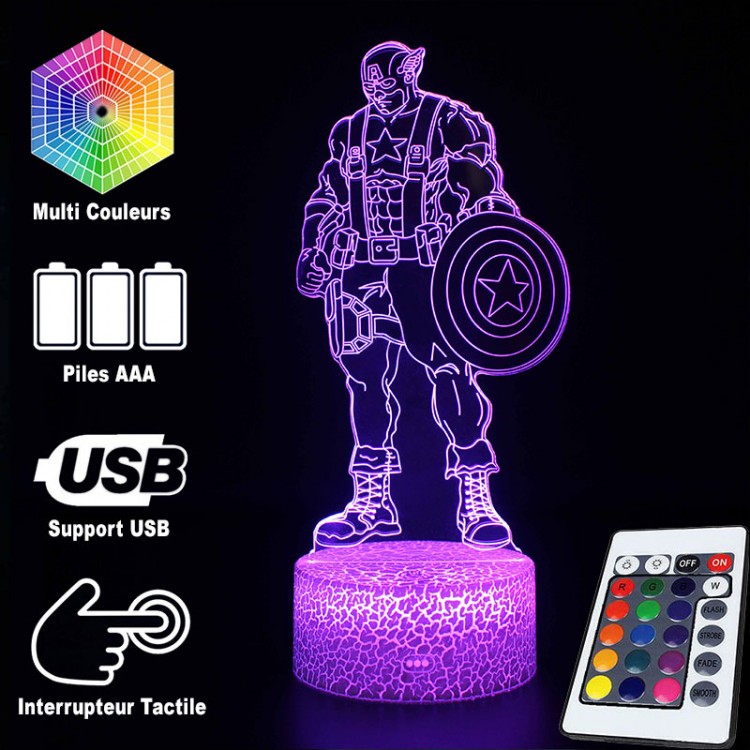 Stornfield | Marvel Captain America 3D Lamp