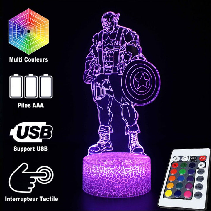 Stornfield | Marvel Captain America 3D Lamp