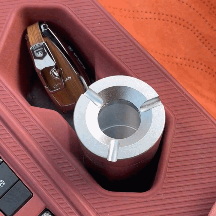 360° Stainless Steel Ashtray with Twist Lid | Stornfield