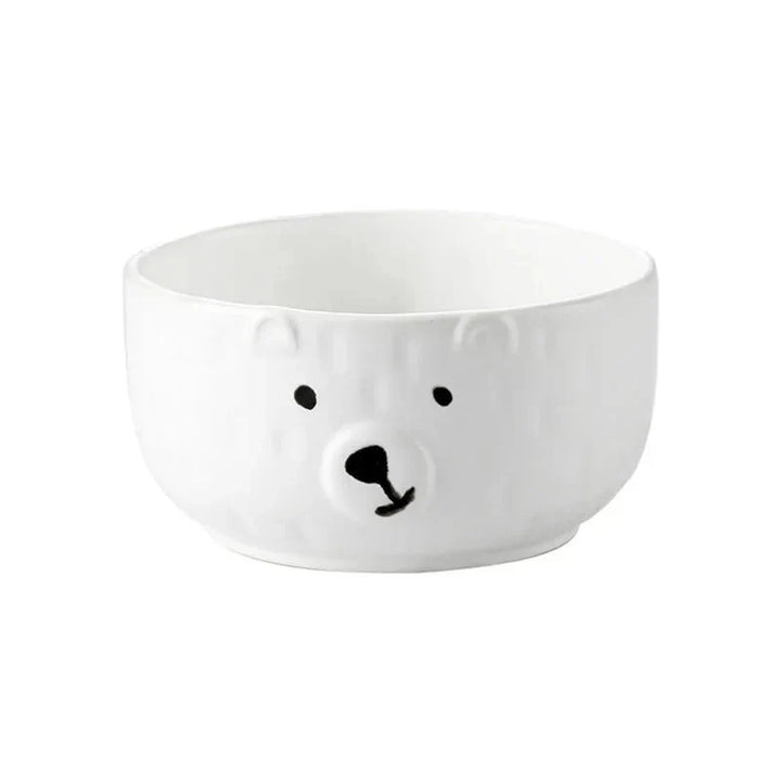Cartoon Polar Bear Ceramic Plate and Bowl Set Eco-Friendly | Stornfield
