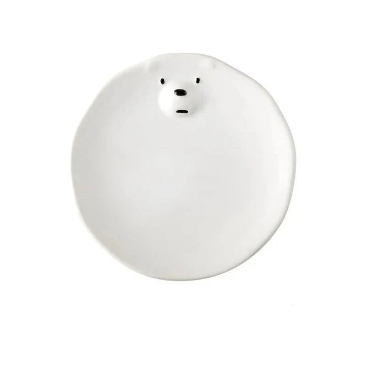 Cartoon Polar Bear Ceramic Plate and Bowl Set Eco-Friendly | Stornfield