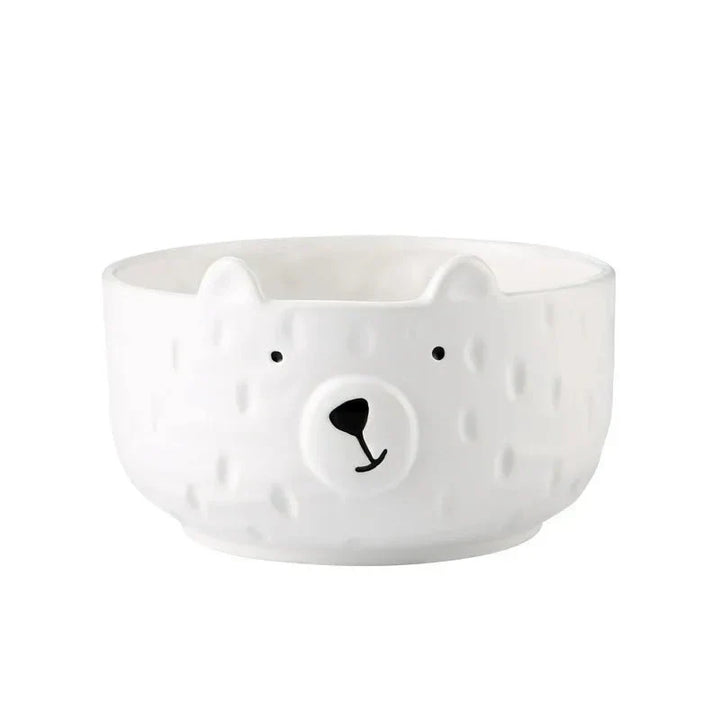 Cartoon Polar Bear Ceramic Plate and Bowl Set Eco-Friendly | Stornfield